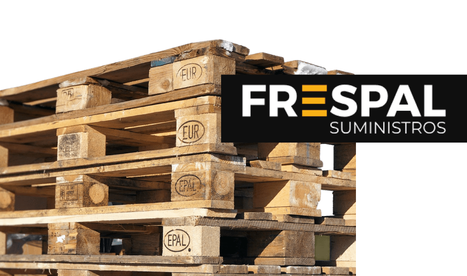 Palet de mercancías con marca Frespal de compra venta de pallets en Valencia